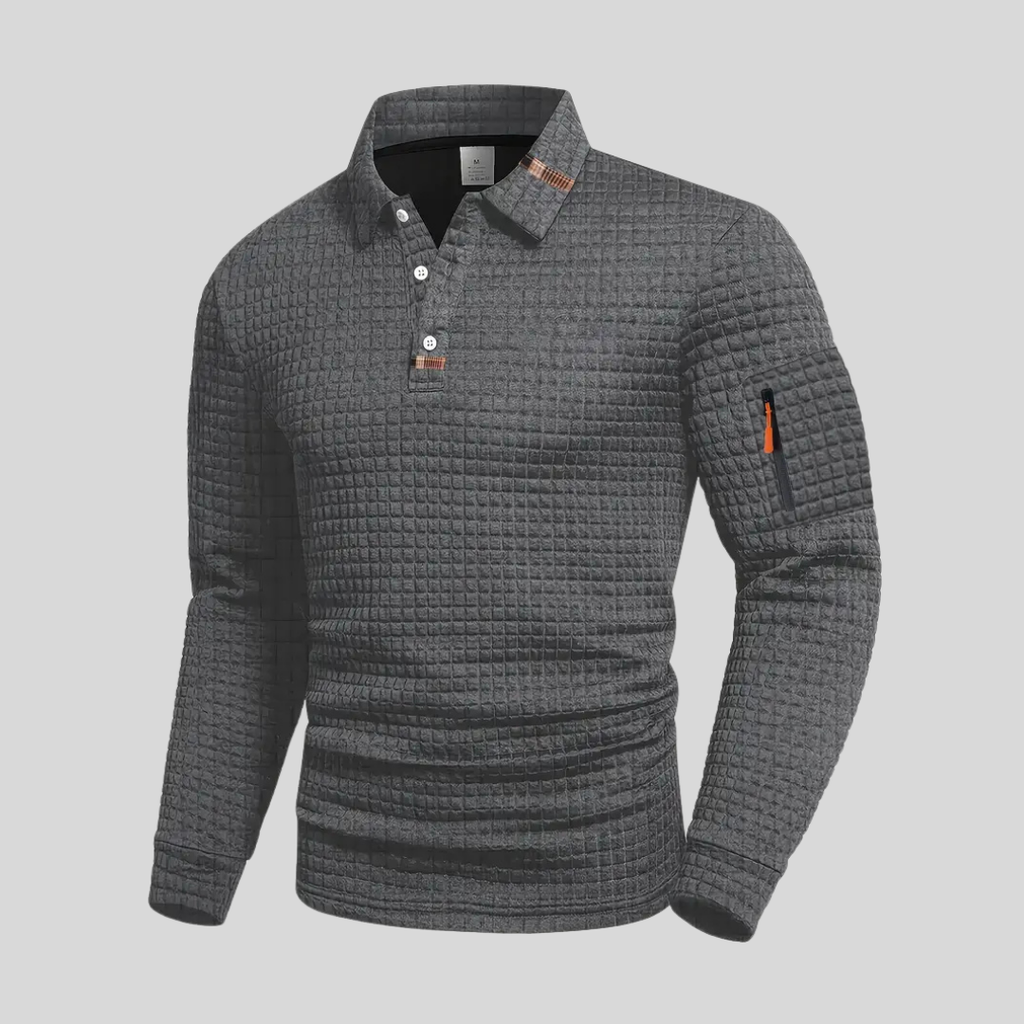 Ephraim | Textured Polo Shirt With Sleeve Pocket